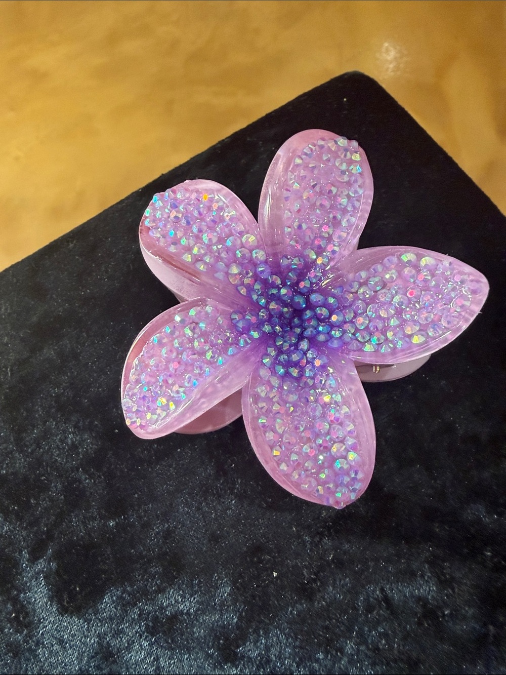 Iridescent Pink Floral Hair set of two. Beautiful!.Clip for Women - Picture 3 of 7